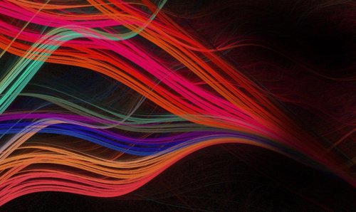 Graphic of wavy colour lines