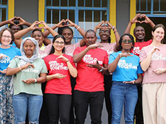 People making a circle sign with their hands