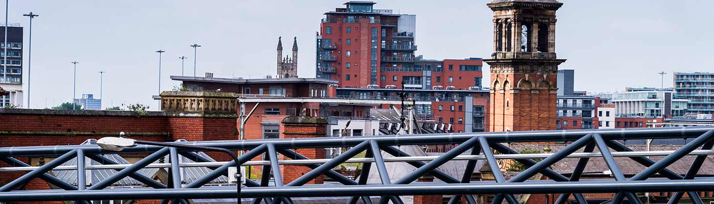 Manchester skyline.